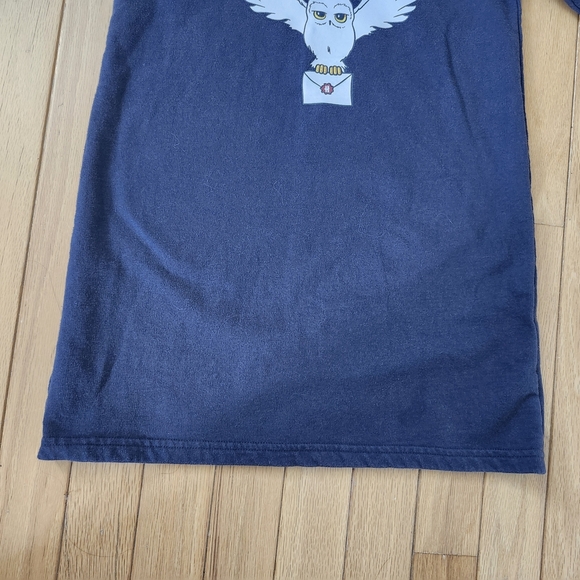 Harry Potter Hedwig Hoodie Sweatshirt Dress Girls Sz 8 Navy Owl Graphic Cosplay - Picture 4 of 14